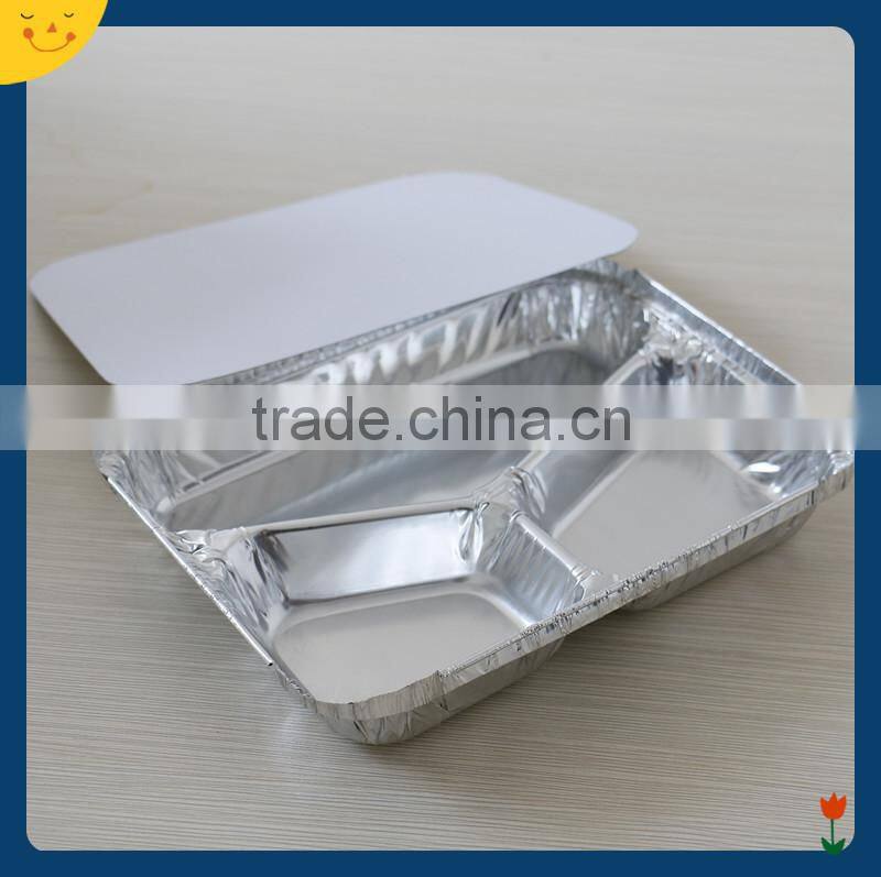 Disposable aluminum container for food packaging