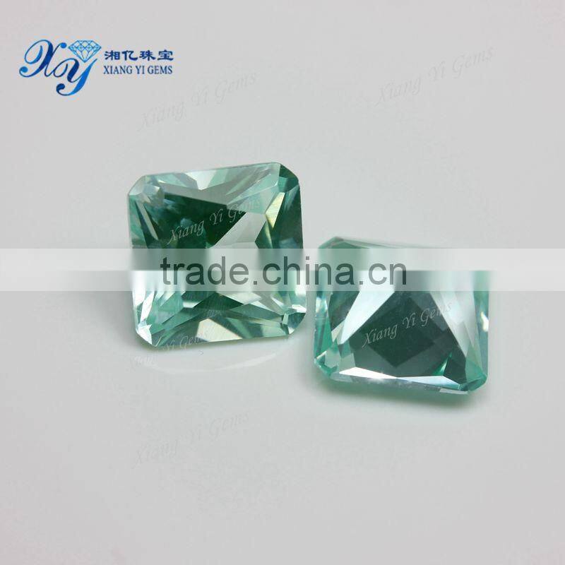 Charm gemstone wholesale 9x9mm inverted square names green gemstones 135# synthetic spinel gemstone jewelry