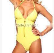 Super sexy backless visual show thin wetsuit female swimsuit bikini covered his zipper