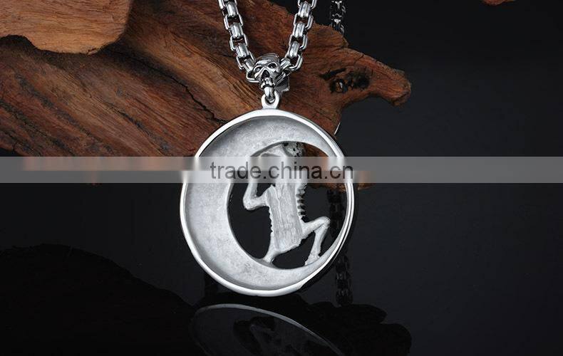 Personalized design skull jewelry wholesale arrowhead pendant