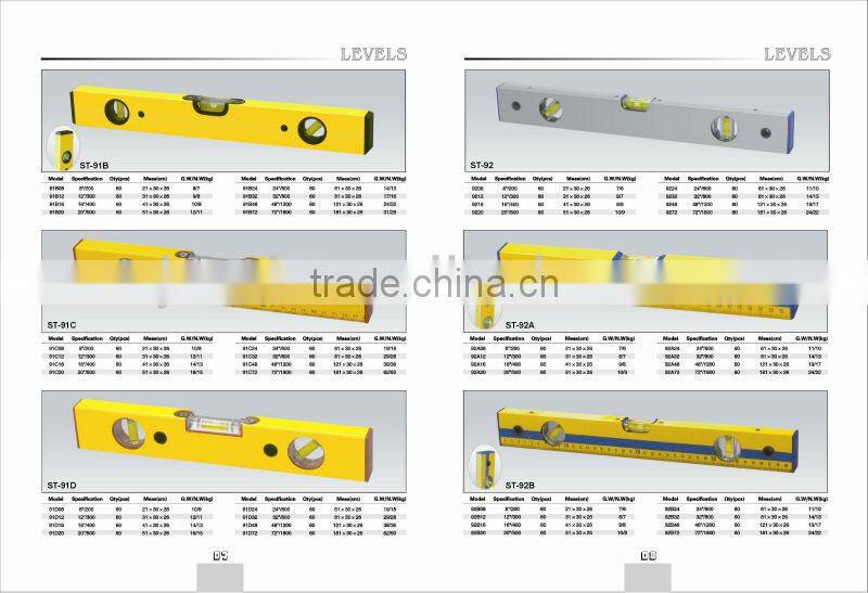 High intensity Spirit Level Construction Hand Tool/ Measuring Tool