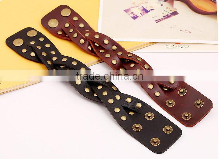 Newest unisex leather bracelets for men and women
