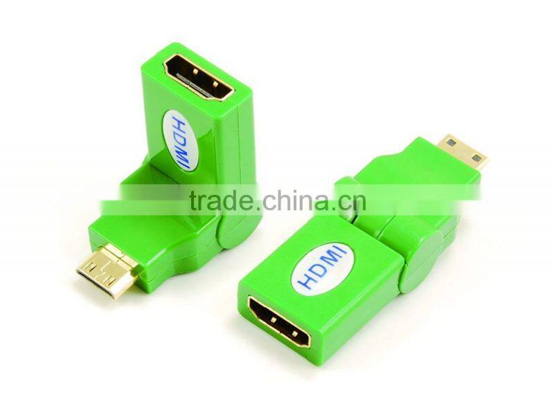 HDMI female to MINI male adapter rotating 180 degree