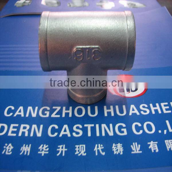 1/8-4 inch stainless steel reducing tee 304 316 grade