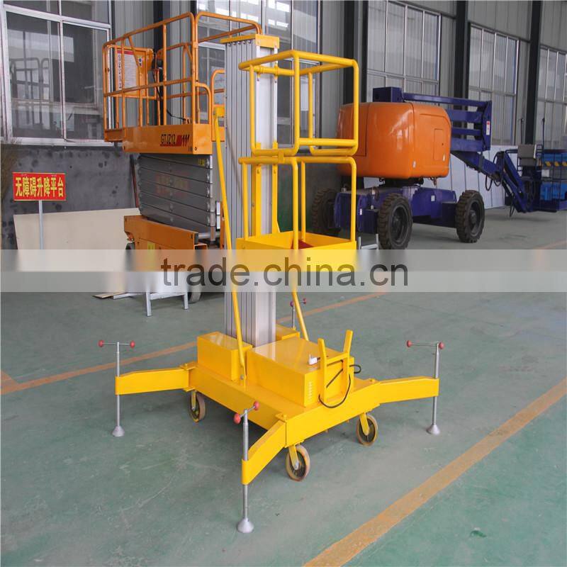 AWP 6M Telescope man lift ladder / vertical aluminum platform lift