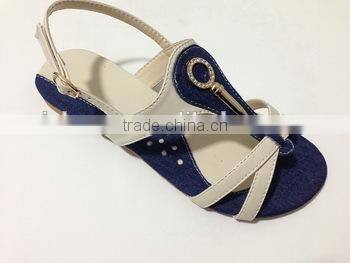 2015 fancy new design fashion flat summer sandal for women