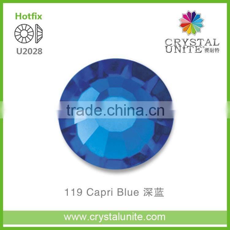 U2028 Capri Blue Crystal Unite Optimal Hot Fix Rhinestone