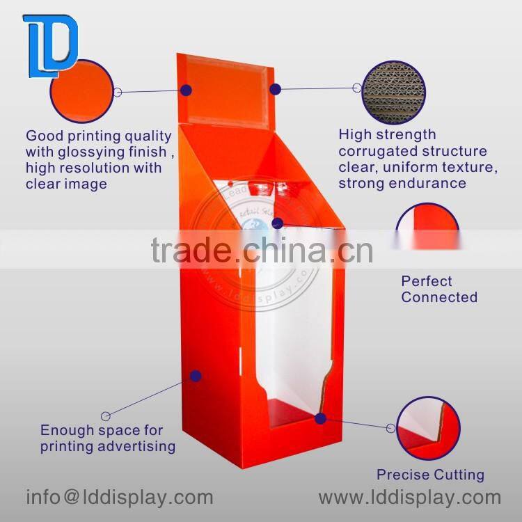 Smart cardboard dum bin display stands & retail dum bin standing