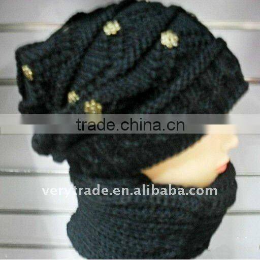 knitting hat and scarf set