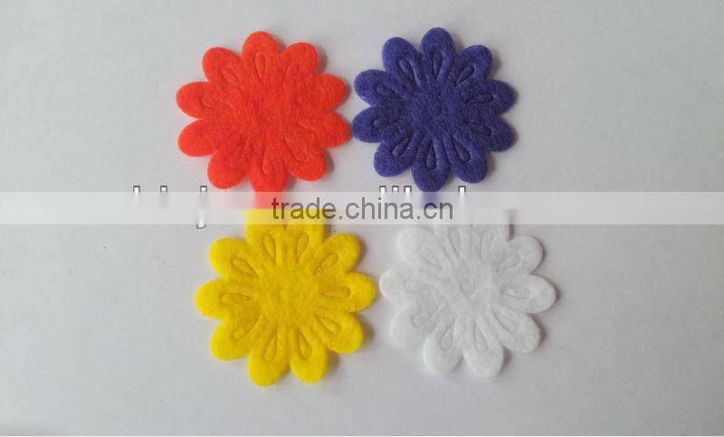 excellent embossed patch/mould-cut embossed garments applique/low price embossed decorations