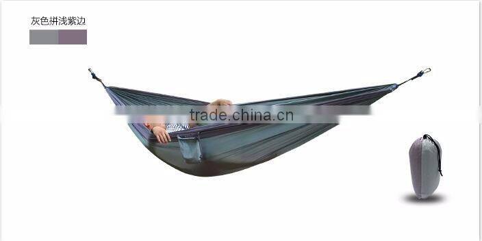 High quality Factory Customize 2 Person Outdoor Camping 210T Ripstop Nylon Parachute Portable Hammock