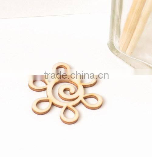 wood veneer shapes, wooden snowflake