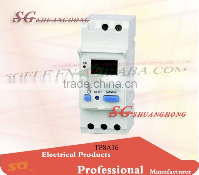 TP8A16 24 hours timer relay 24v 220v AC/DC din rail mounting timer