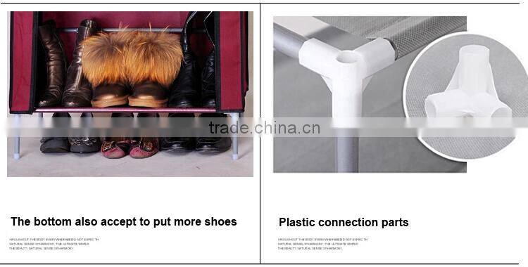 9 Tiers Front one door shoe storage with anti dusty fabric cover(FH-FR00709)