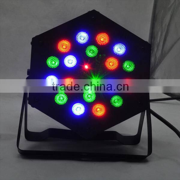 18W RGB Aluminum Indoor LED Par+150mW RG 12Gobos Twinkling Laser Light