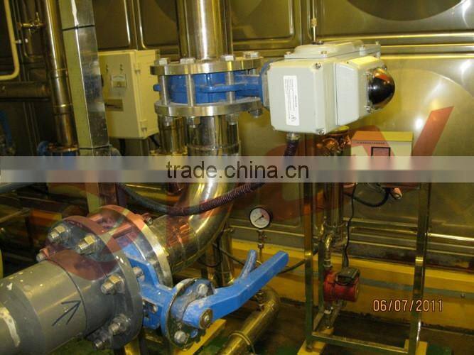 Wafer type plastic upvc 24v on off electric pipe butterfly valve