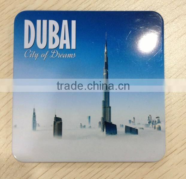 tin cork board coaster