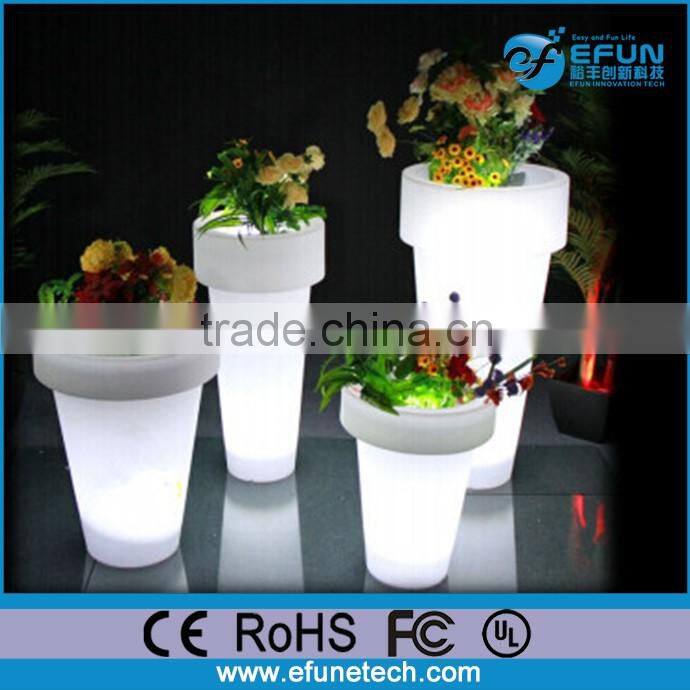 led illuminated color flower and planter pot,light up garden furniture outdoor