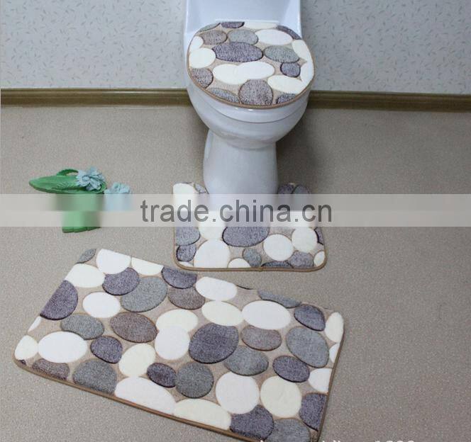 Cheap polyester microfiber absorbent bathmat bathroom rug with anti slip backing