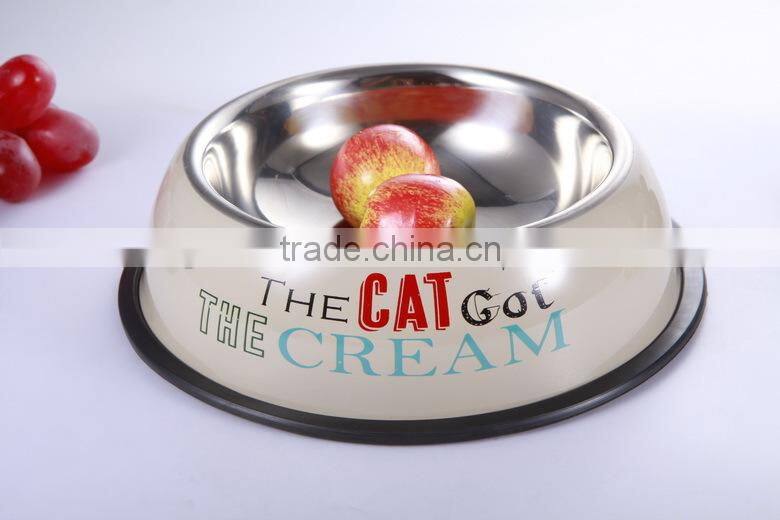 New design 100% melamine pet bowl/ Cow pattern melamine pet bowl yorkshire canary birds