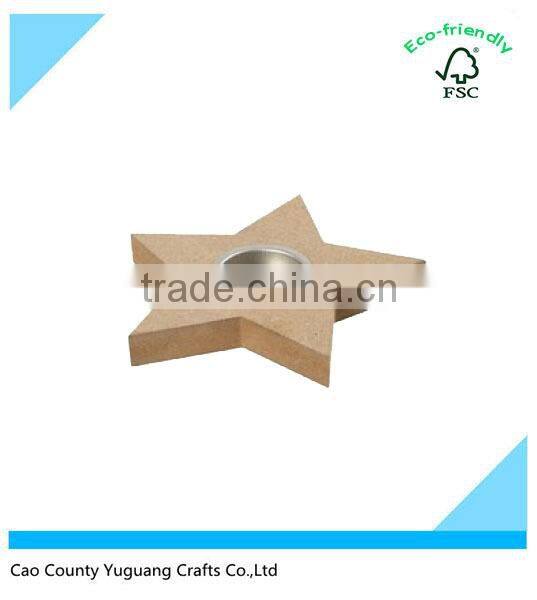 Custom Wooden Star Shape Tealight Candle Holder