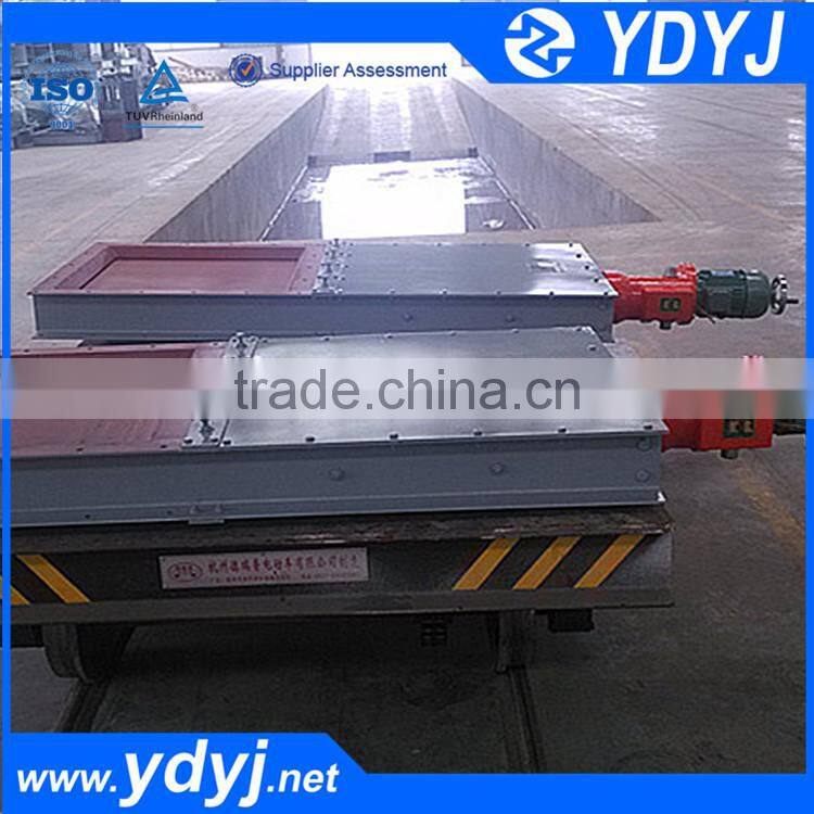 Electric rectangular slide gate valve for industrial use