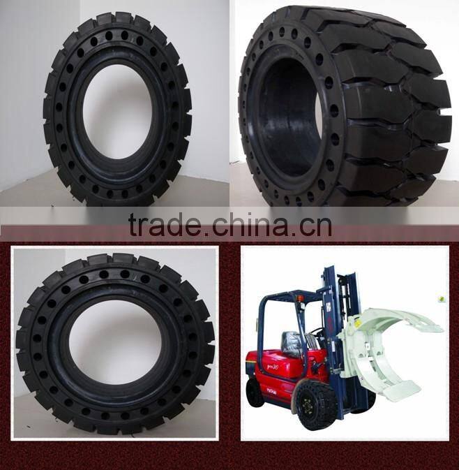 best quality solid rubber tires 6.50-10 tires with holes for industrial forklift