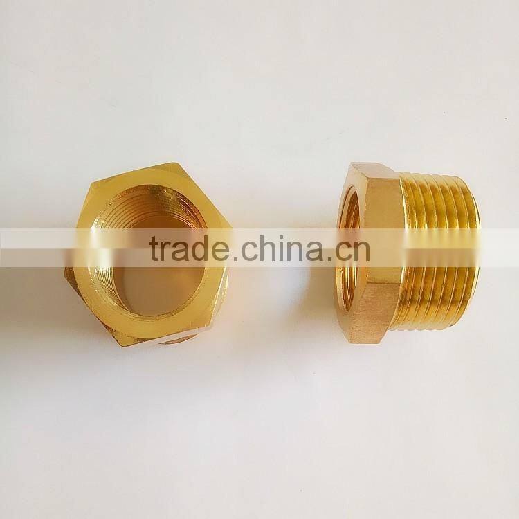high quality pneumatic brass bushing 1/8 female 1/4 male thread reducer brass fitting