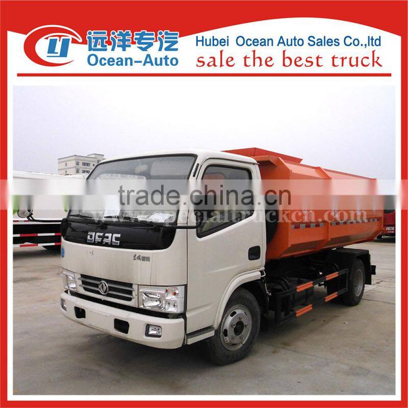 Dongfeng new condition 5cbm capacity of hydraulic trash truck