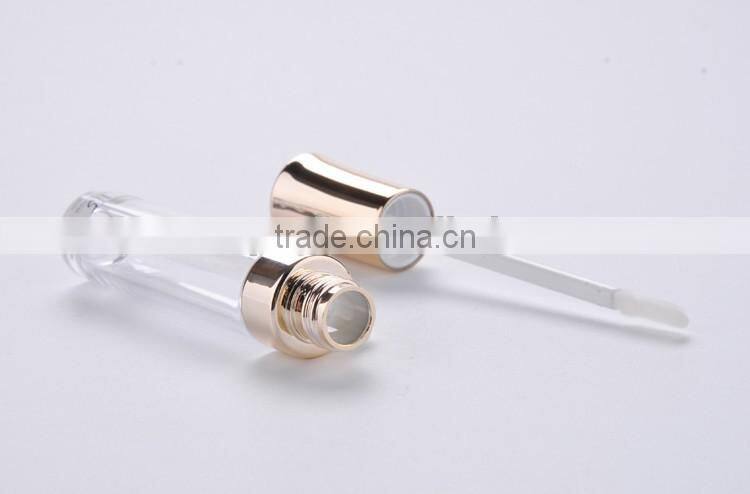 gold cap and collar lipgloss tube containers