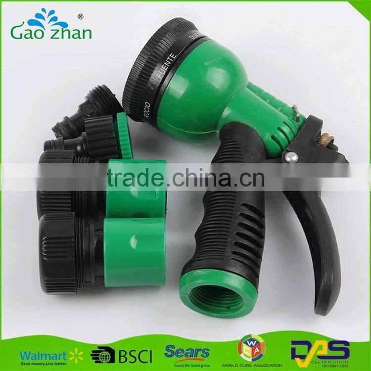 Factory outlet plastic 6 patterns portable water sprayer garden hose nozzle