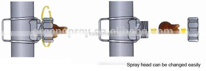 Double Clamps PP Adjustable ball Spray Nozzle