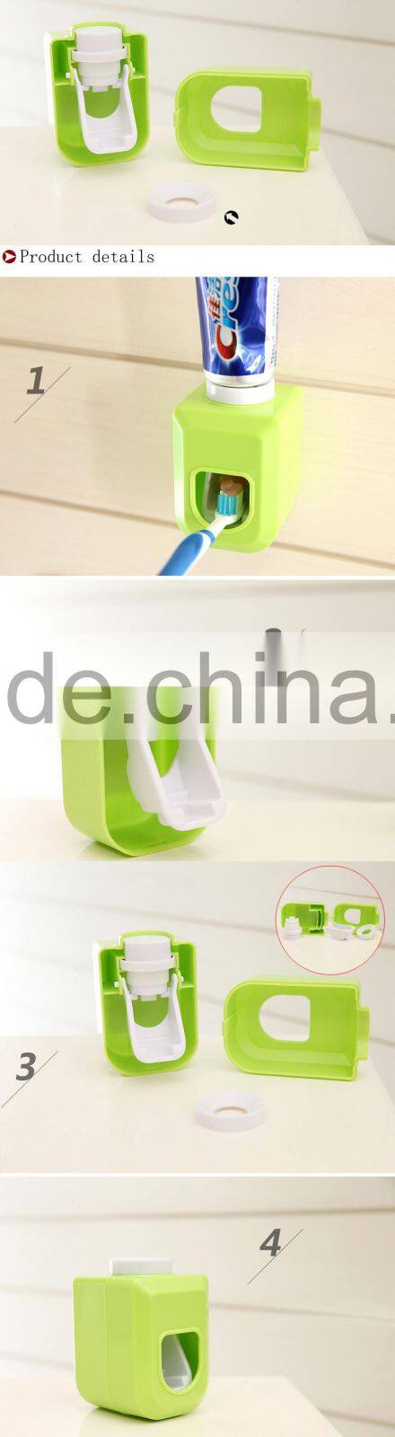 Hot sale ABS Self-Adhesive Sticky Automatic Toothpaste Dispenser Wall Mount Stand