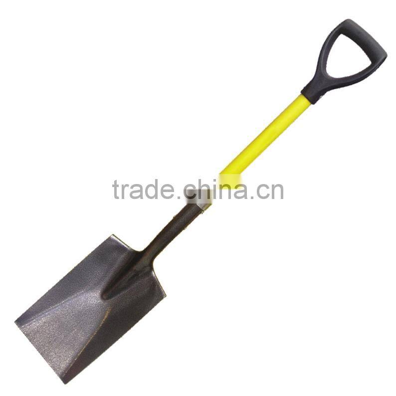 Anti-Slip Grip gareden steel shovel/spade with firberglass handle