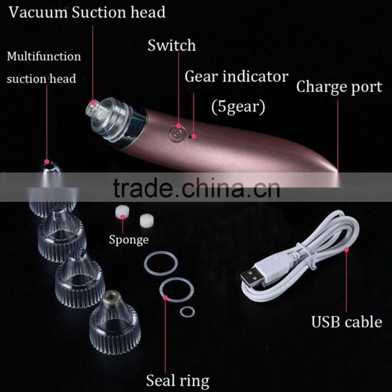 2017 Hot Sale Portable Blackhead Removal Tool Dead Skin Acne Vacuum Blackhead Remover Pore Cleansing Skin Peeling Beauty Machine