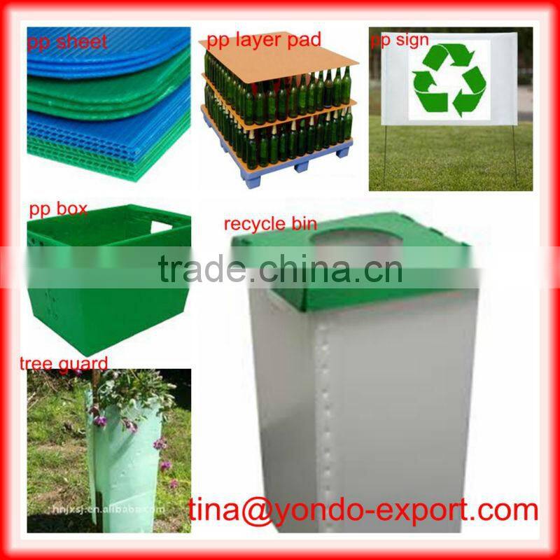 corrugated plastic layer pad ,divider sheet ,pp layer pad manufacturer