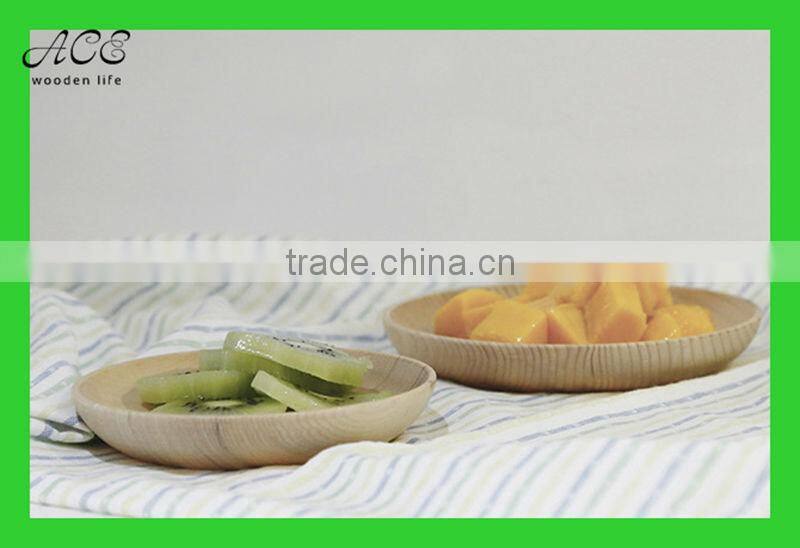 Custom wood plate Round wooden serving tray Round wood service trays