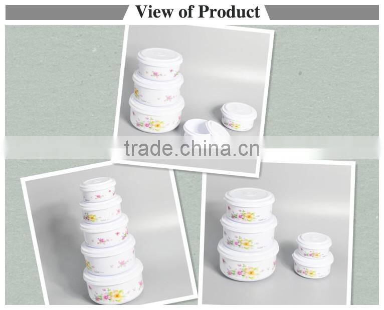 5 pieces plastic lunch box storage container to keep food hot and fresh