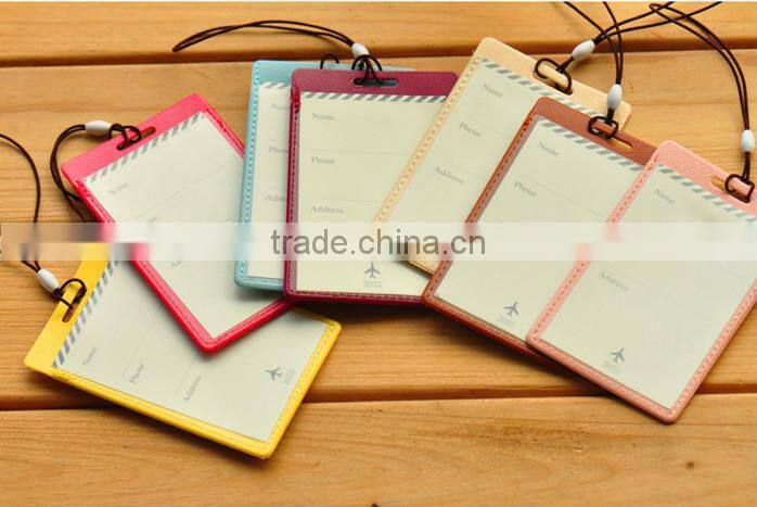 J201 fashion cute popular pvc luggage tag