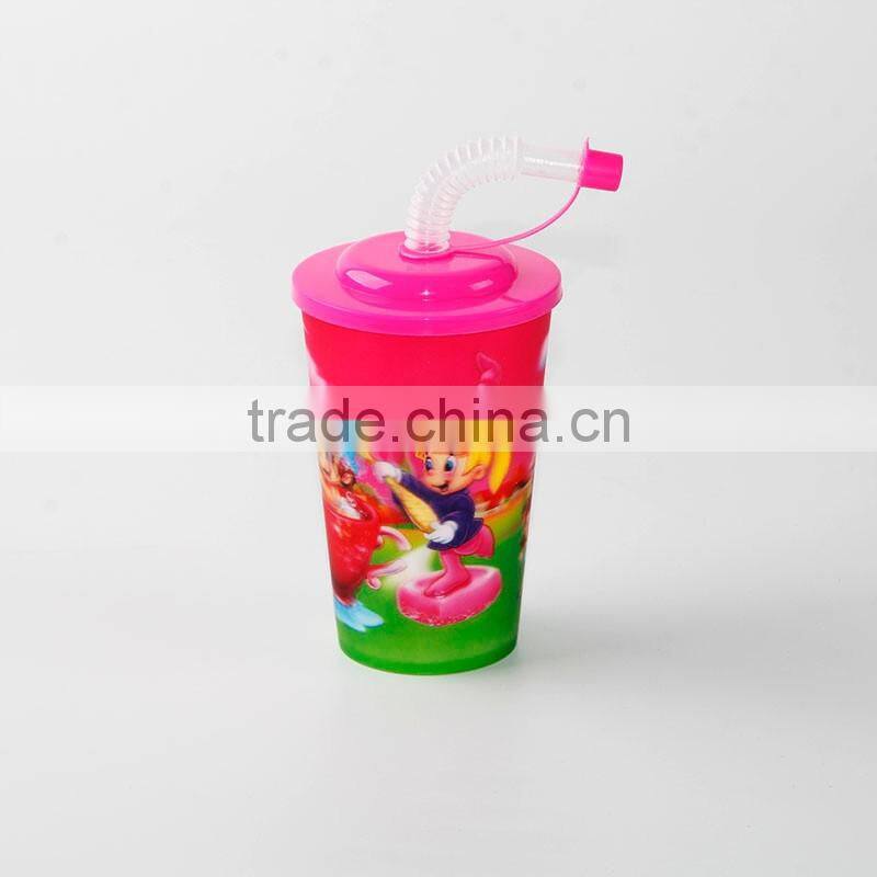 3D design plastic cartoon Cup for kids