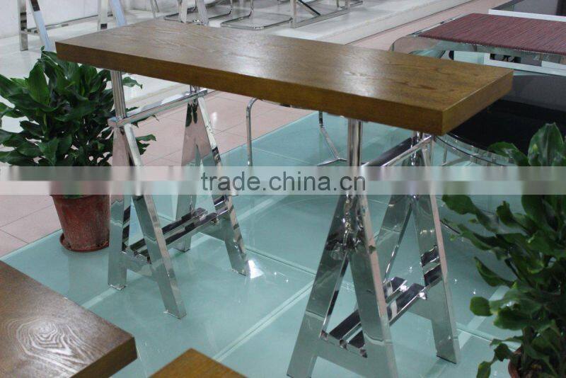 metal furniture hobby lobby console sofa table BS2010 wood top metal legs