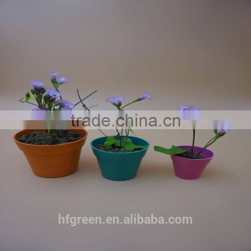 2015 Best selling square bamboo fiber mini flower pot/planter/container