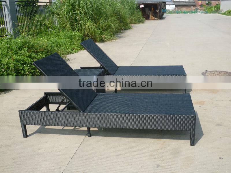 Outdoor sun lounger wicker lounge furniture beach bed