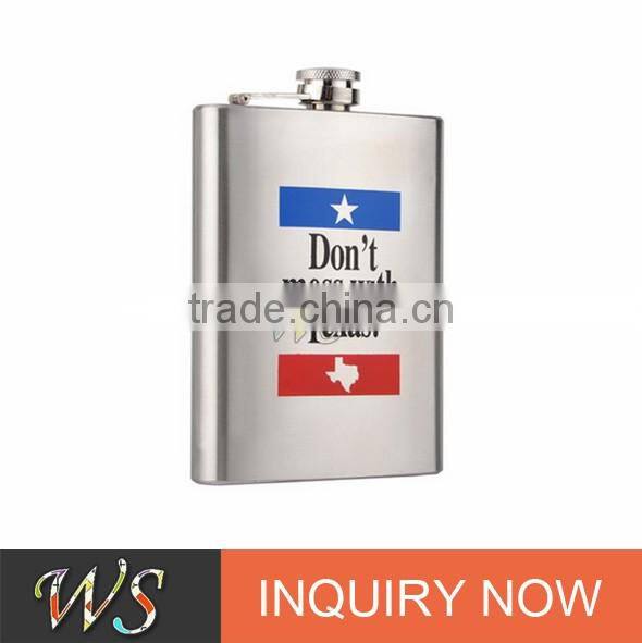 WSJJYY038 free sample of customized stainless steel hip flasks for men