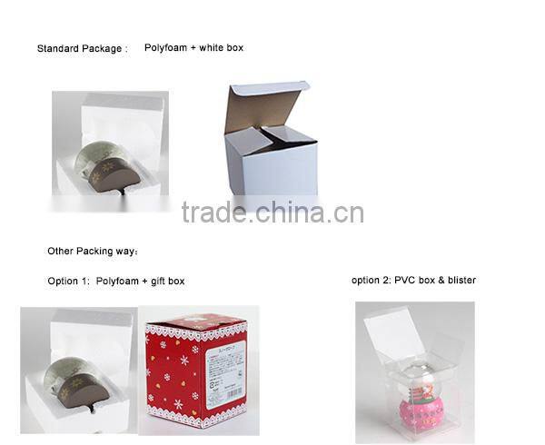 cute dog animal glass snow globe with polyresin base gift snow globe diameter 45mm