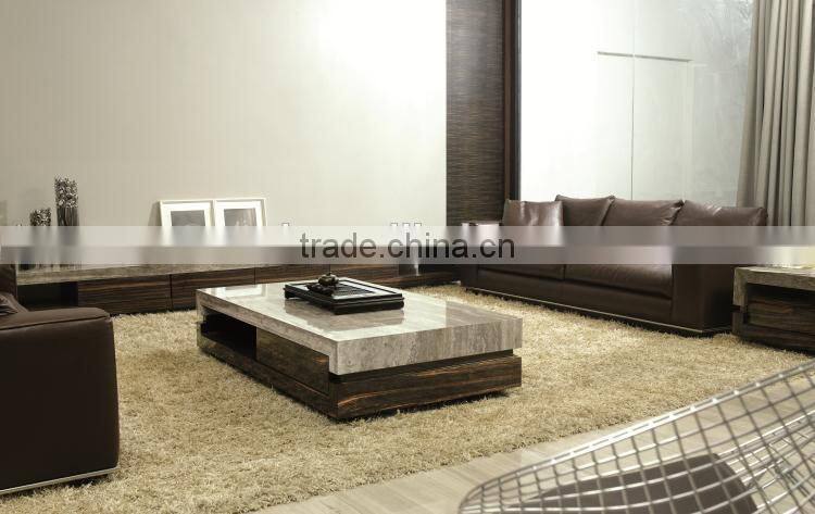 modern marble top wooden center table for living room furniture
