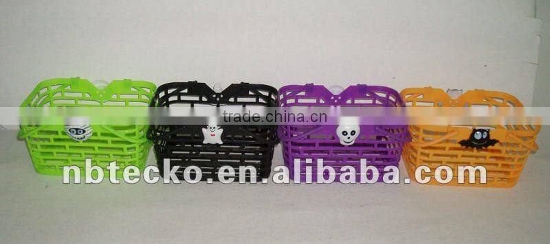High quality Halloween portable plastic colorful candy basket