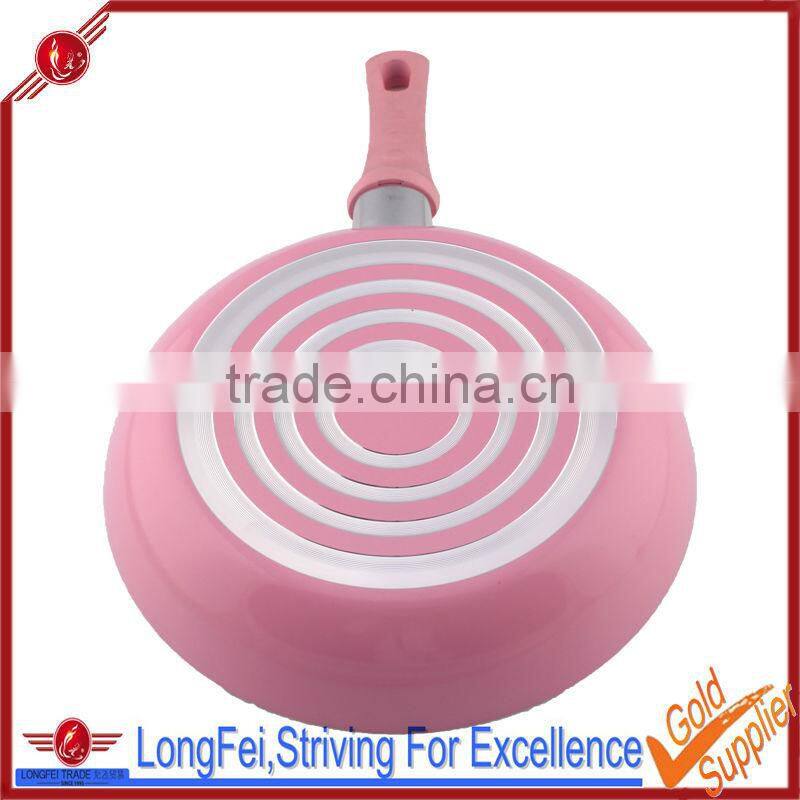 induction aluminum fry pan pink ceramic coating electric skillet