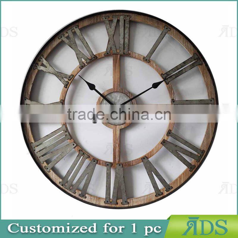 Metal Oval Wall Clock