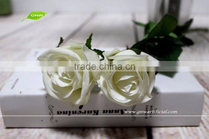 GNW FL-RS70-8CM High similation cheap silk single red rose flower for home decoration